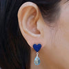 blue topaz silver earrings
