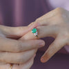 emerald diamond ring, gold ring, engagement ring, wedding ring