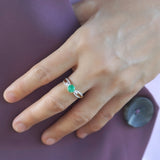 Emerald 14K Gold Solitaire Ring