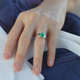 emerald diamond ring, gold ring, engagement ring, wedding ring
