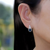 Blue Sapphire Sterling Silver Earring