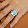 Blue Topaz Ring, Silver Ring