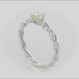 Diamond Solitaire 14k White Gold Ring
