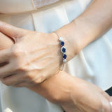 Blue Sapphire Silver Bracelet