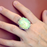 Vintage White Fire Opal Ring