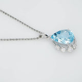 Blue Topaz Silver Necklace