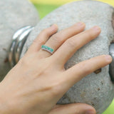 Emerald  Sterling Silver Ring
