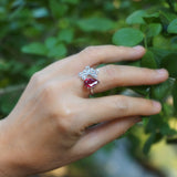 ruby sterling silver ring